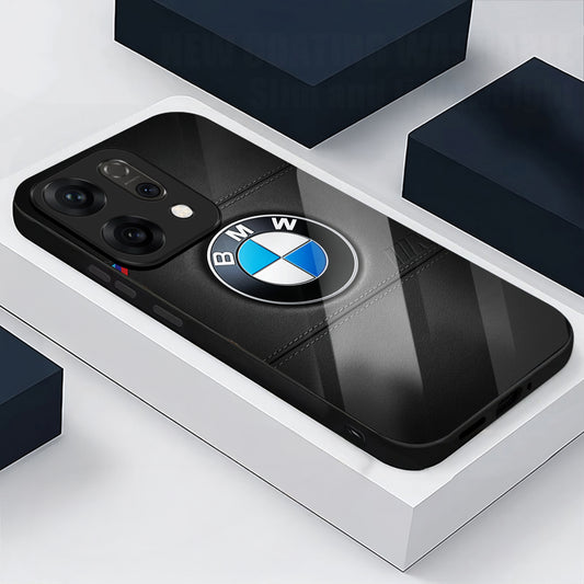 Oppo Reno 14 5G Premium Acrylic Shockproof Glass Back Case (BMW LOGO)