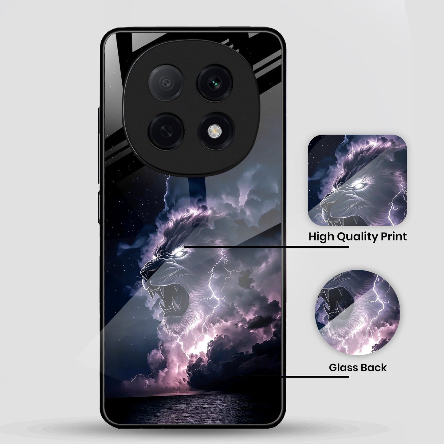 OPPO F29 Pro 5G Premium Acrylic Shockproof Glass Back Case (Sky Roar)