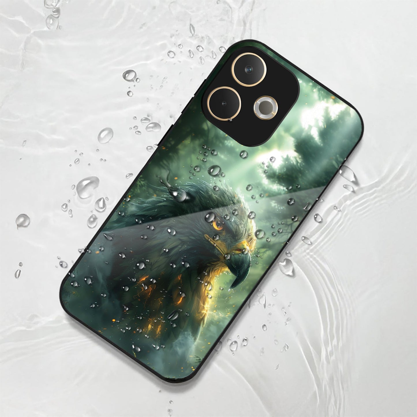 Oppo A5 Pro 5G Premium Acrylic Shockproof Glass Back Case (Eagle Eye)