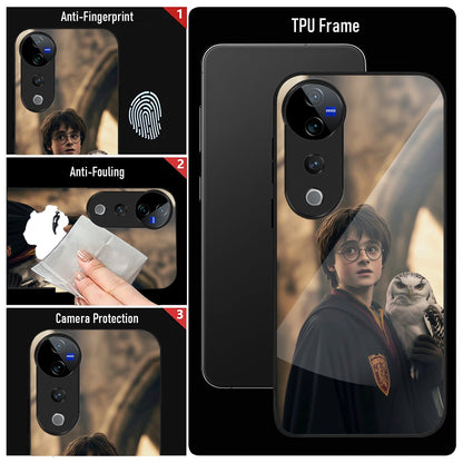 Vivo V40 Pro 5G Premium Acrylic Shockproof Glass Back Case (Harry)