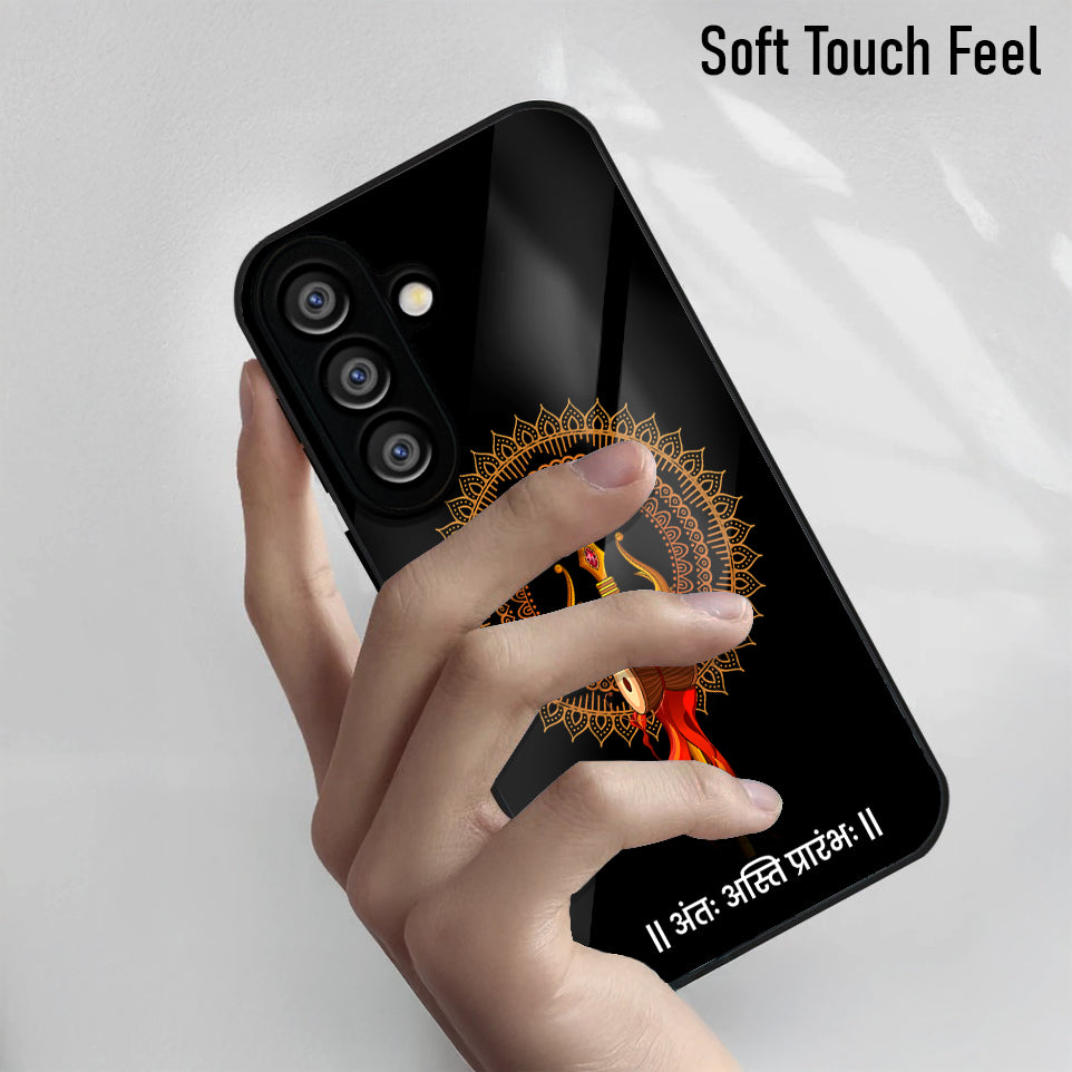 Samsung Galaxy A36 5G Premium Acrylic Shockproof Glass Back Case (Mandala Trishul)