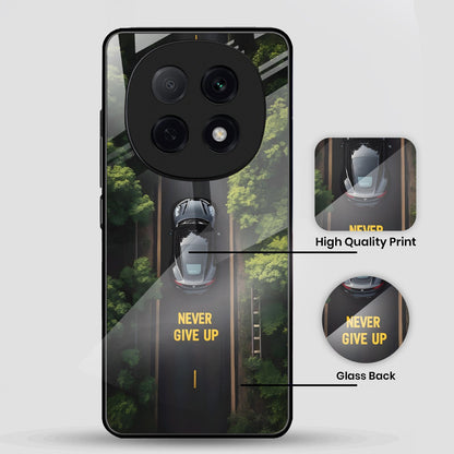 OPPO F29 Pro 5G Premium Acrylic Shockproof Glass Back Case (Never Give Up)
