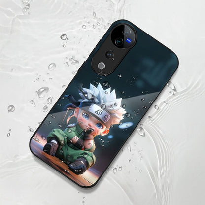 Vivo V40 Pro 5G Premium Acrylic Shockproof Glass Back Case (Small Kakashi)