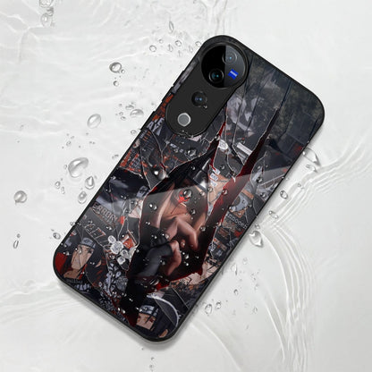 Vivo V40 Pro 5G Premium Acrylic Shockproof Glass Back Case (Dark Reflection)