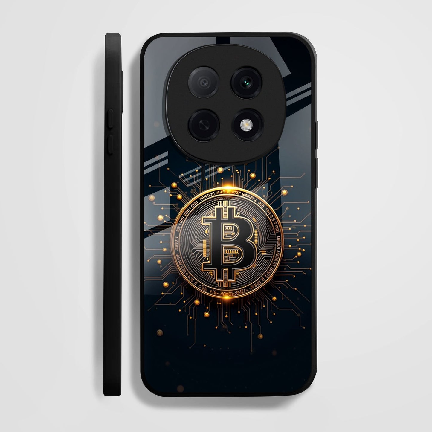 OPPO F29 Pro 5G Premium Acrylic Shockproof Glass Back Case (Bitcoin)