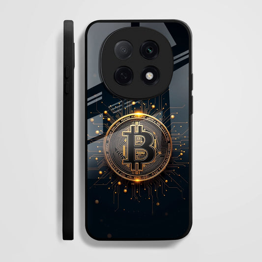 OPPO F29 Pro 5G Premium Acrylic Shockproof Glass Back Case (Bitcoin)