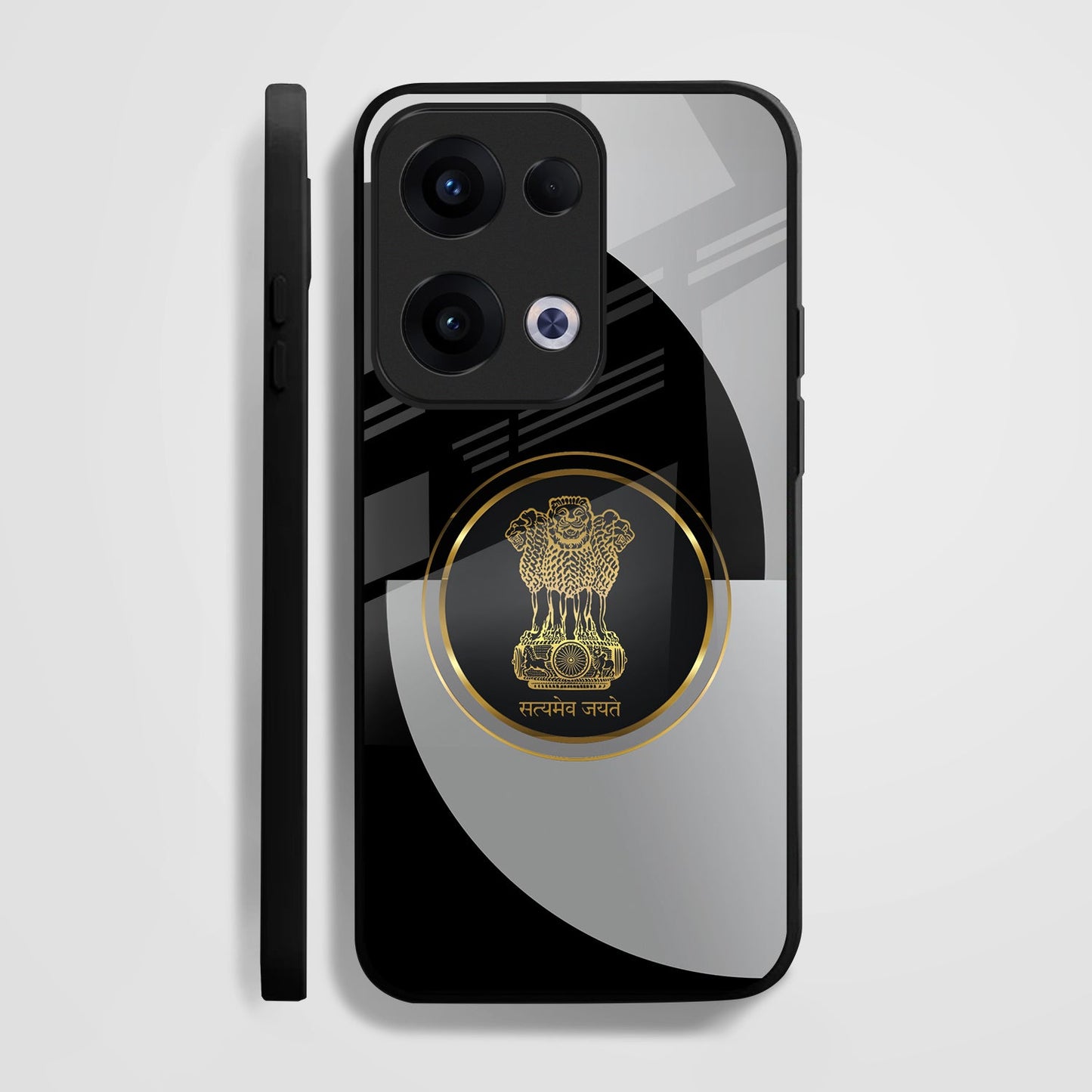 Oppo Reno 13 5G Premium Acrylic Shockproof Glass Back Case (Ashoka Pillar)