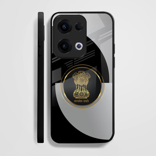 Oppo Reno 13 5G Premium Acrylic Shockproof Glass Back Case (Ashoka Pillar)