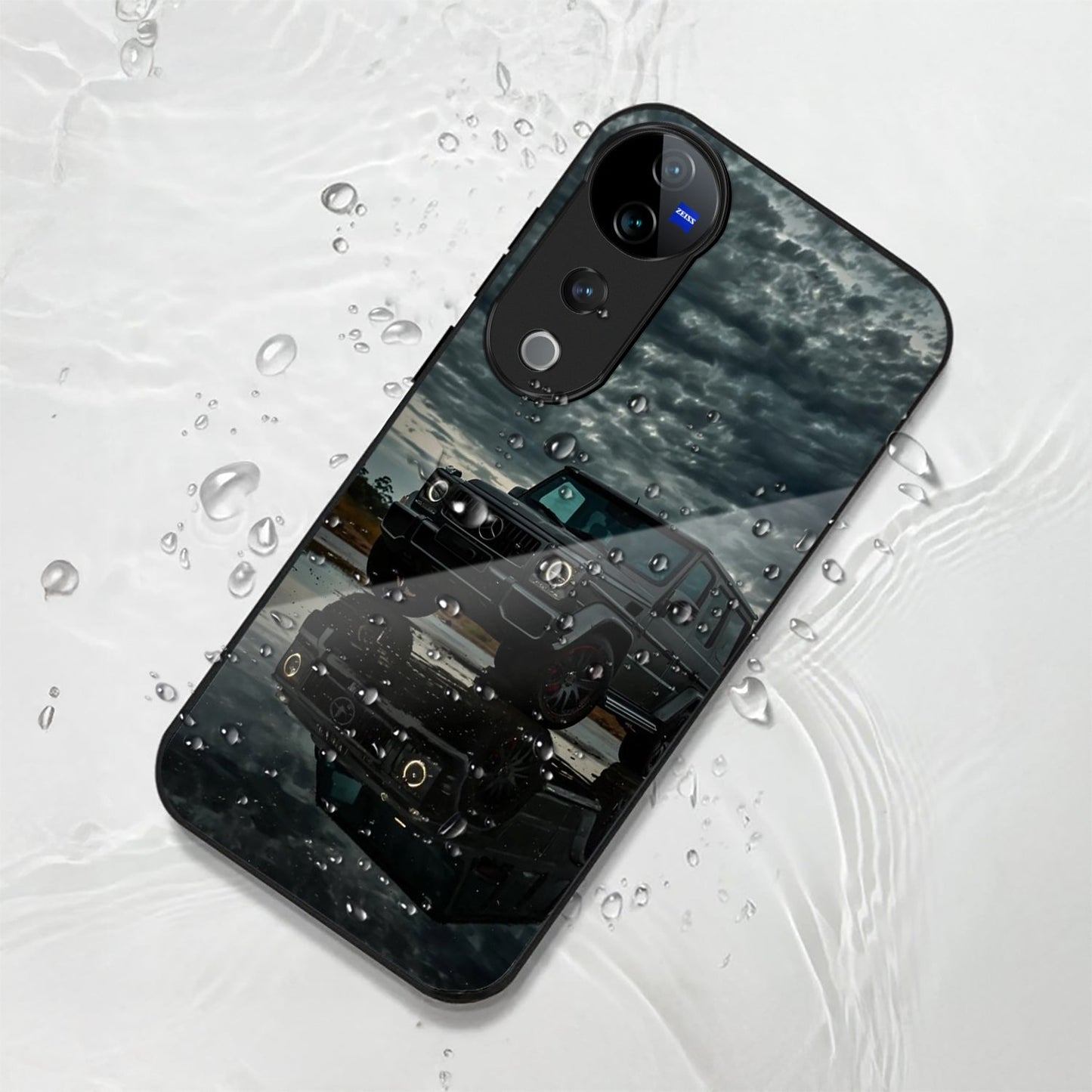 Vivo V40 Pro 5G Premium Acrylic Shockproof Glass Back Case (Benz-G-Class)