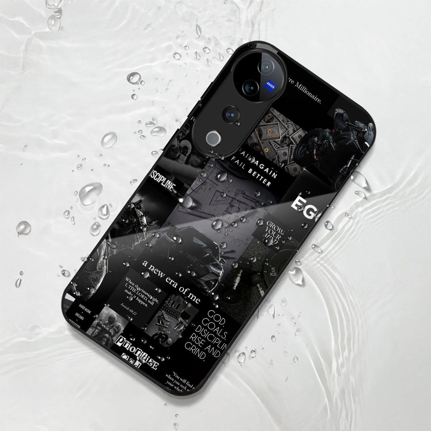 Vivo V40 Pro 5G Premium Acrylic Shockproof Glass Back Case (New Era)