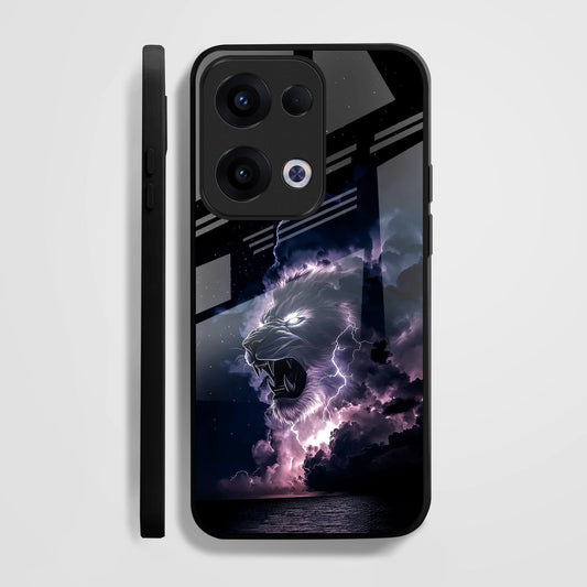 Oppo Reno 13 5G Premium Acrylic Shockproof Glass Back Case (Sky Roar)