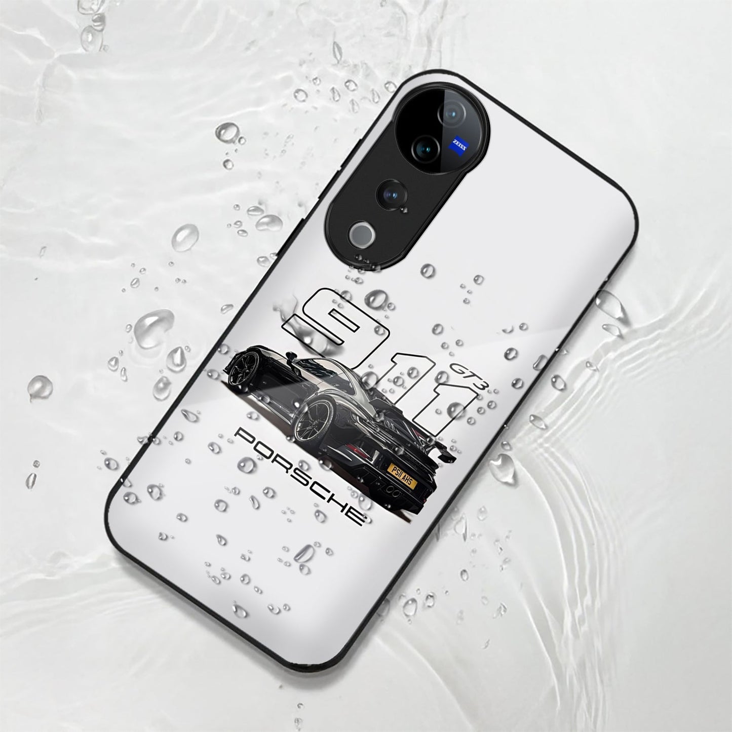 Vivo V40 Pro 5G Premium Acrylic Shockproof Glass Back Case (Porsche Case)