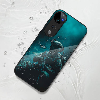 Vivo V40 Pro 5G Premium Acrylic Shockproof Glass Back Case (Shadow Warrior)