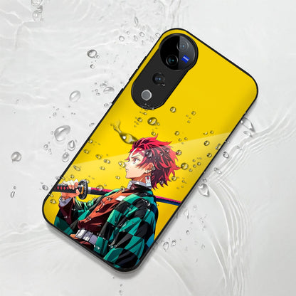 Vivo V40 Pro 5G Premium Acrylic Shockproof Glass Back Case (Sword Case)