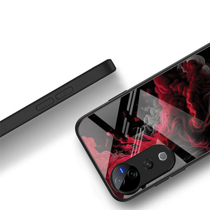 Vivo V40 Pro 5G Premium Acrylic Shockproof Glass Back Case (Infernal Drift)