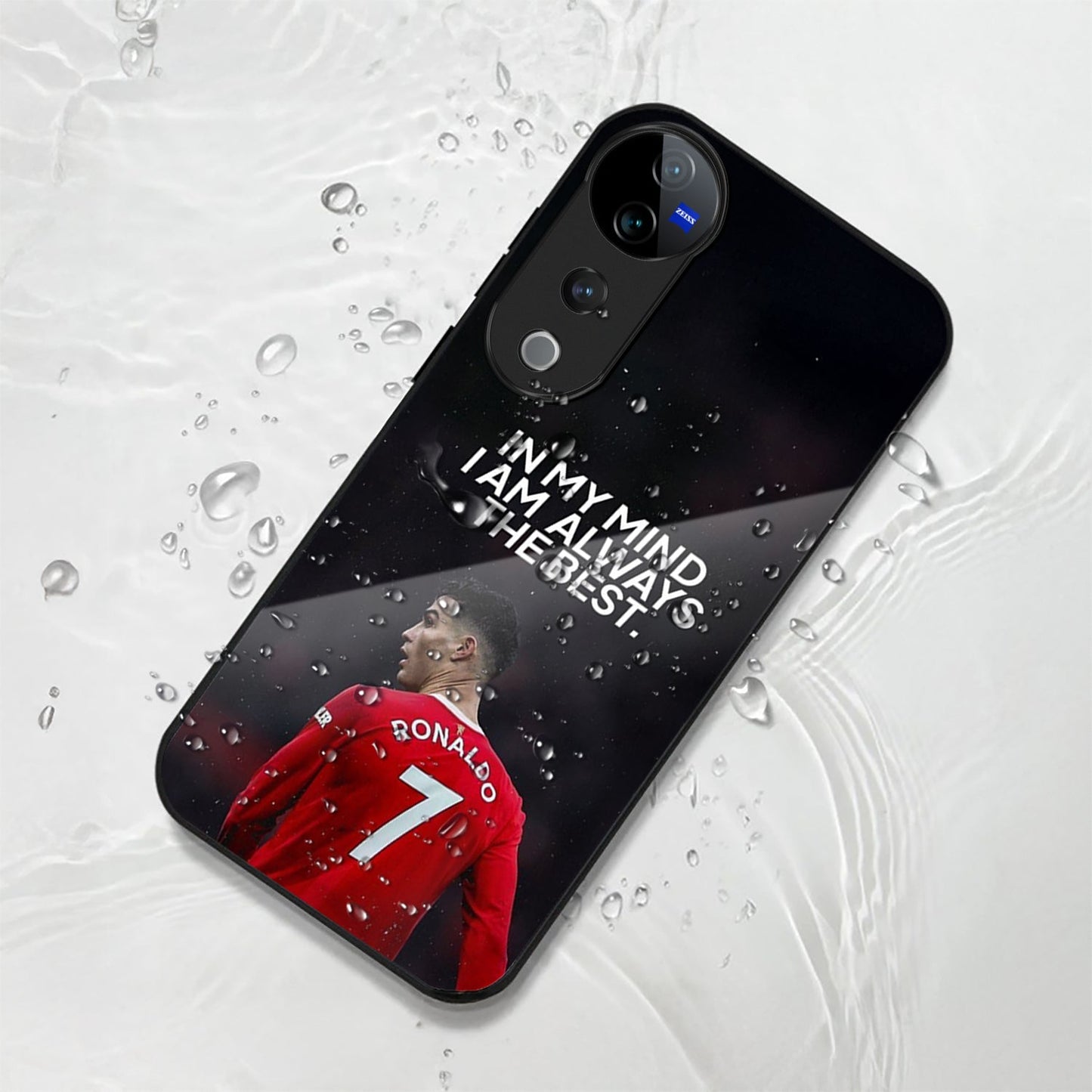 Vivo V40 Pro 5G Premium Acrylic Shockproof Glass Back Case (Ronaldo)