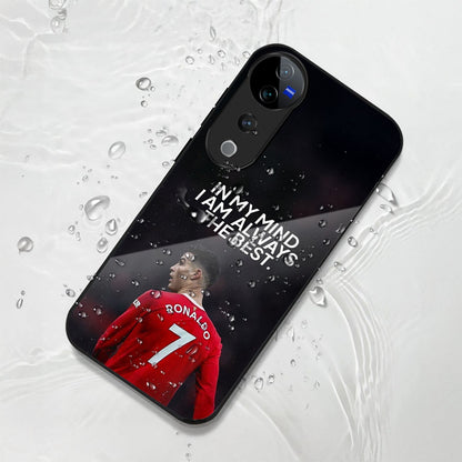 Vivo V40 Pro 5G Premium Acrylic Shockproof Glass Back Case (Ronaldo)