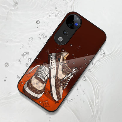 Vivo V40 Pro 5G Premium Acrylic Shockproof Glass Back Case (Sneaker)