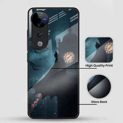 Vivo V40 Pro 5G Premium Acrylic Shockproof Glass Back Case (Silent Knight)