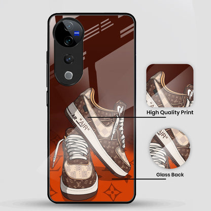 Vivo V40 Pro 5G Premium Acrylic Shockproof Glass Back Case (Sneaker)