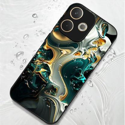 Oppo A5 Pro 5G Premium Acrylic Shockproof Glass Back Case (Ocean Ember)