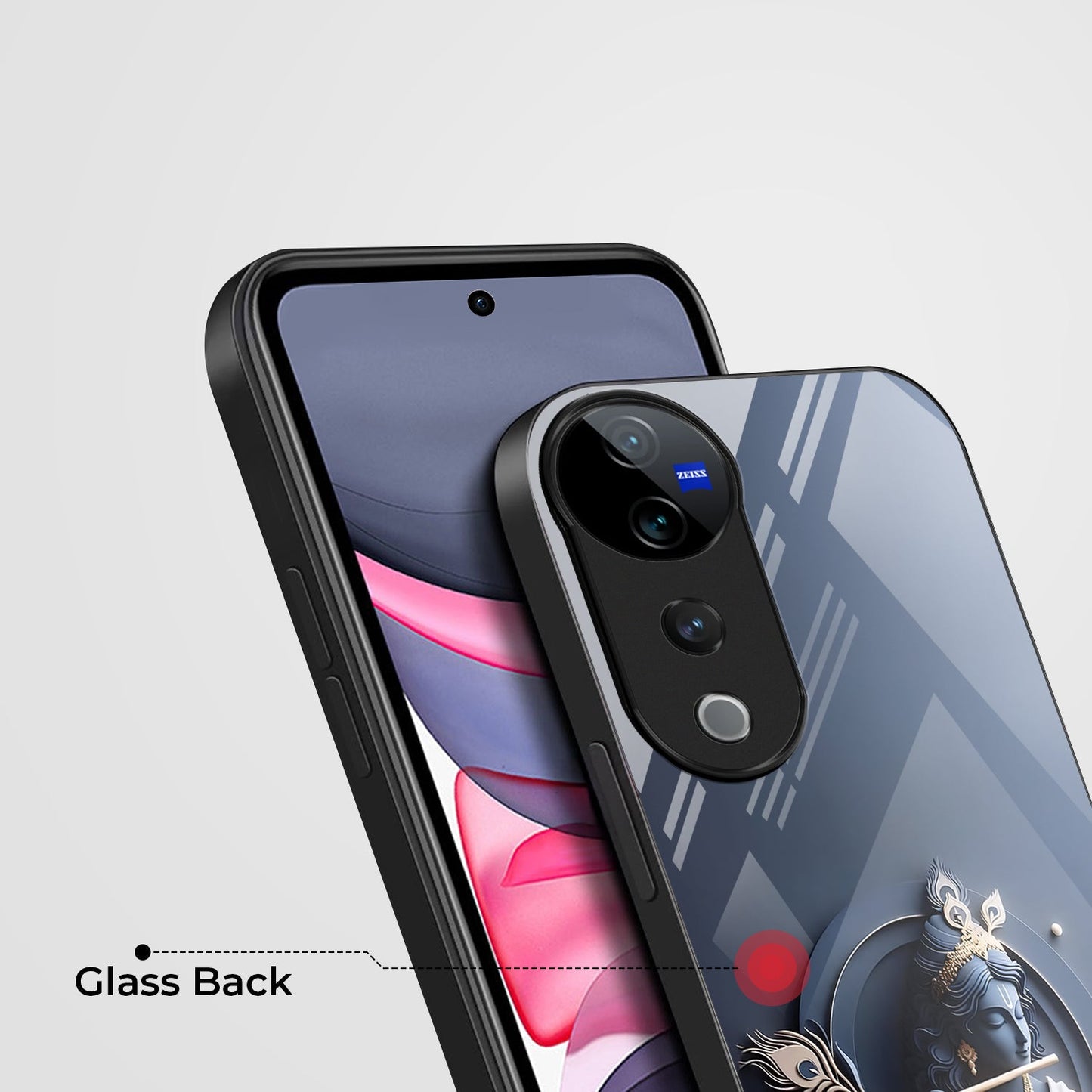 Vivo V40 Pro 5G Premium Acrylic Shockproof Glass Back Case (Krishna)