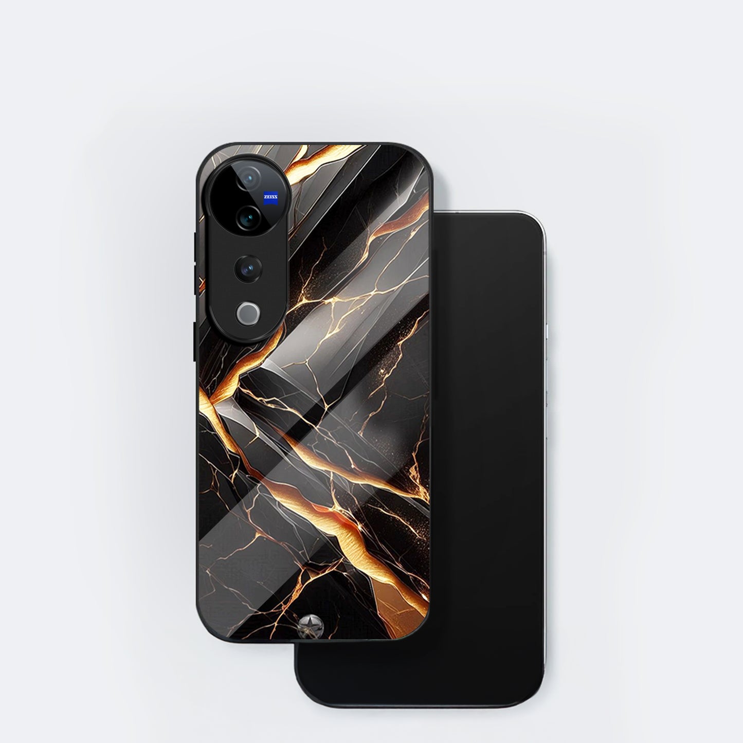 Vivo V40 Pro 5G Premium Acrylic Shockproof Glass Back Case (Galaxy)