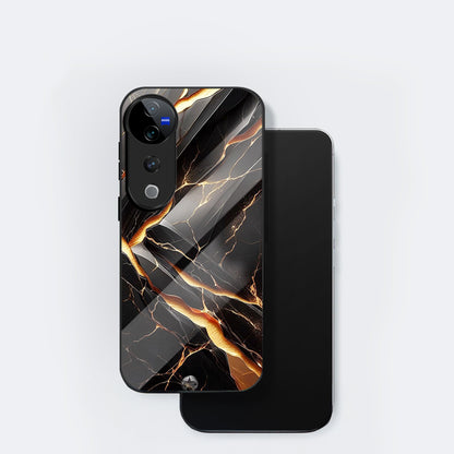 Vivo V40 Pro 5G Premium Acrylic Shockproof Glass Back Case (Galaxy)