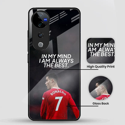 Vivo V40 Pro 5G Premium Acrylic Shockproof Glass Back Case (Ronaldo)
