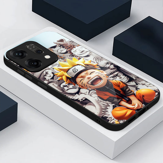 Oppo Reno 14 5G Naruto Anime Aesthetic Glass Case
