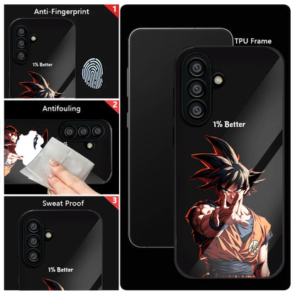 Samsung Galaxy A56 Premium Acrylic Shockproof Glass Back Case (Saiyan Spirit)