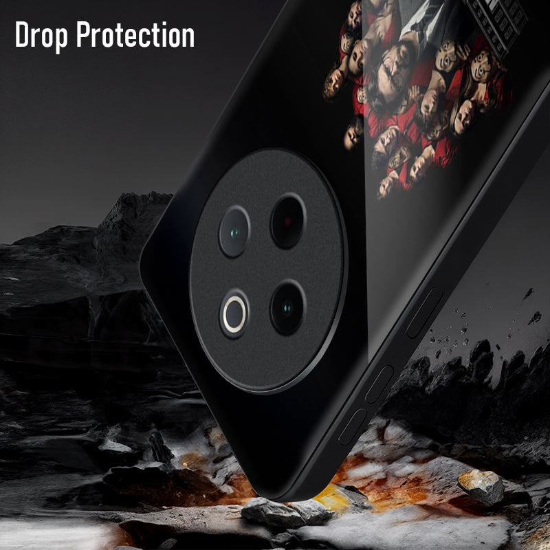 Vivo T4 5G Premium Acrylic Shockproof Glass Back Case (MoneyHeist)