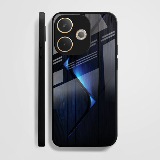 Oppo A5 Pro 5G Premium Acrylic Shockproof Glass Back Case (Blue Flame)