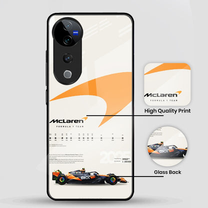 Vivo V40 Pro 5G Premium Acrylic Shockproof Glass Back Case (McLaren Case)