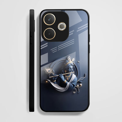 Oppo A5 Pro 5G Premium Acrylic Shockproof Glass Back Case (Midnight Krishna)