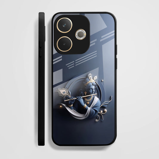Oppo A5 Pro 5G Premium Acrylic Shockproof Glass Back Case (Midnight Krishna)