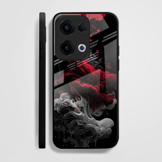 Oppo Reno 13 5G Premium Acrylic Shockproof Glass Back Case (Flame)
