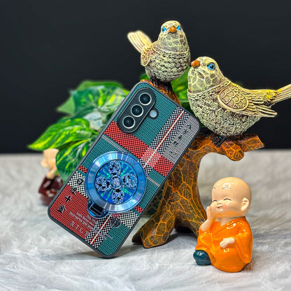 Samsung Galaxy A56 5G Rich Manifestation Wheel Grid Pattern Back Case