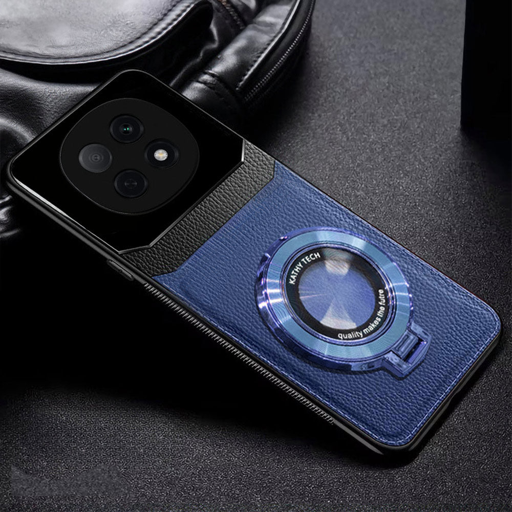 Oppo F29 Pro 5G Original Luxury Leather Lens Magnifier Ring Stand Case