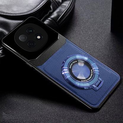 Oppo F29 Pro 5G Original Luxury Leather Lens Magnifier Ring Stand Case