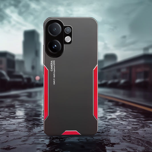 Vivo V60 5G Phone case with red accents on a wet street background