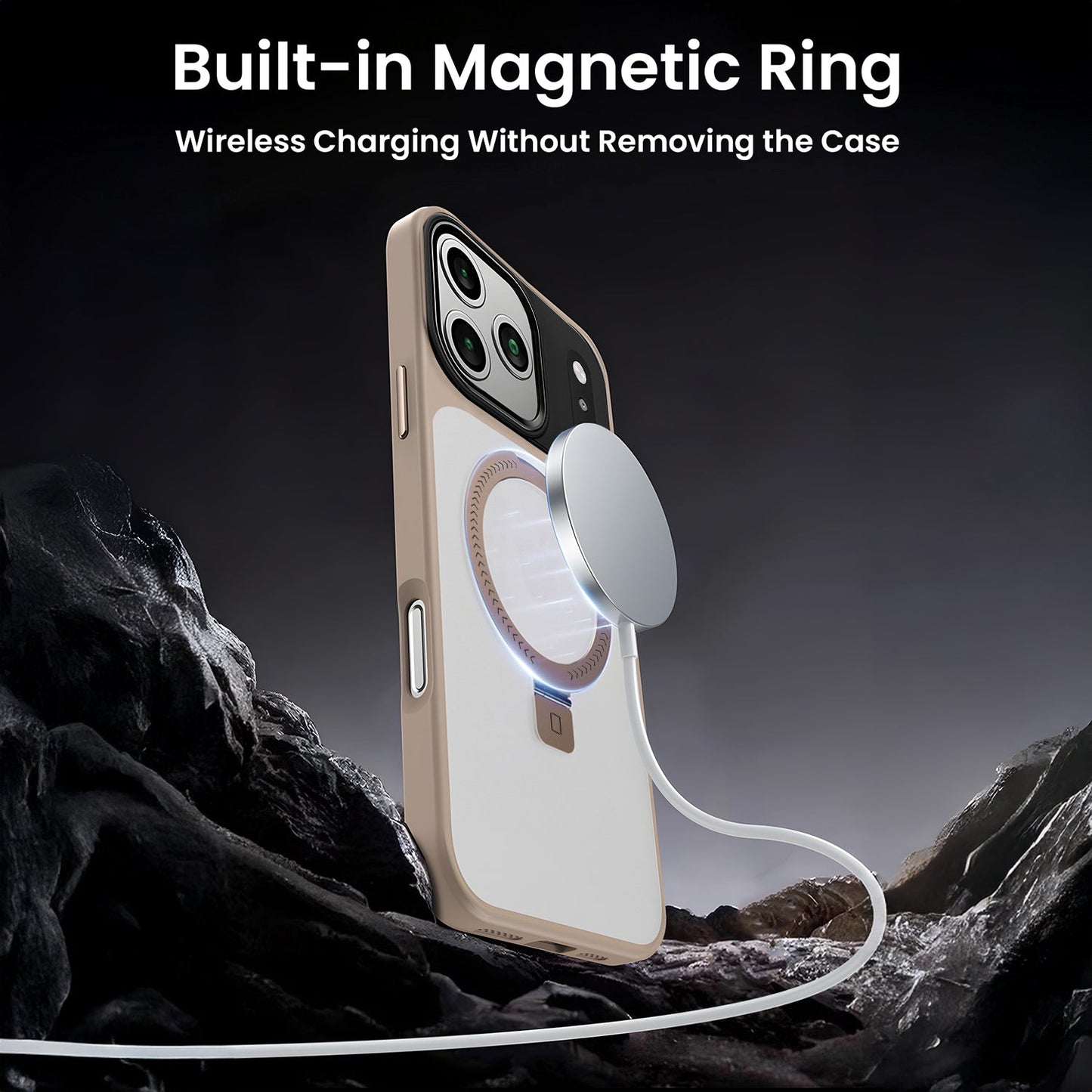 iPhone 17 Pro & 17 Pro Max Magnetic Defender Ring Stand Case