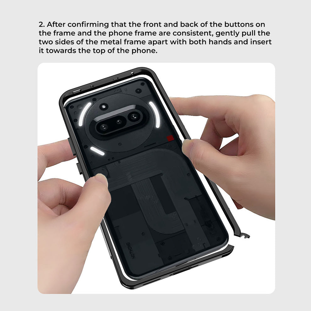 Nothing Phone 3a 5G Aluminium Metal Frame Case With Metal Camera Lens Protection