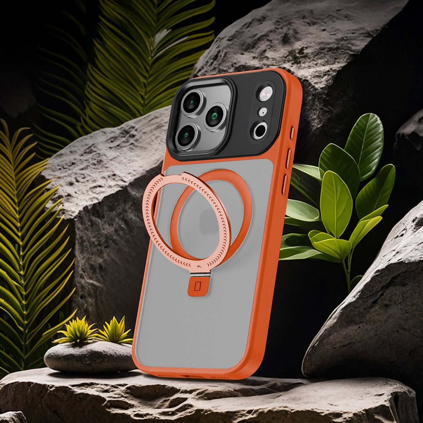 iPhone 17 Pro & 17 Pro Max Magnetic Defender Ring Stand Case