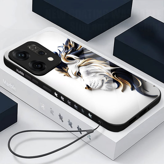 Oppo Reno14 5G Premium Acrylic Shockproof Glass Back Case (King’s Flow)