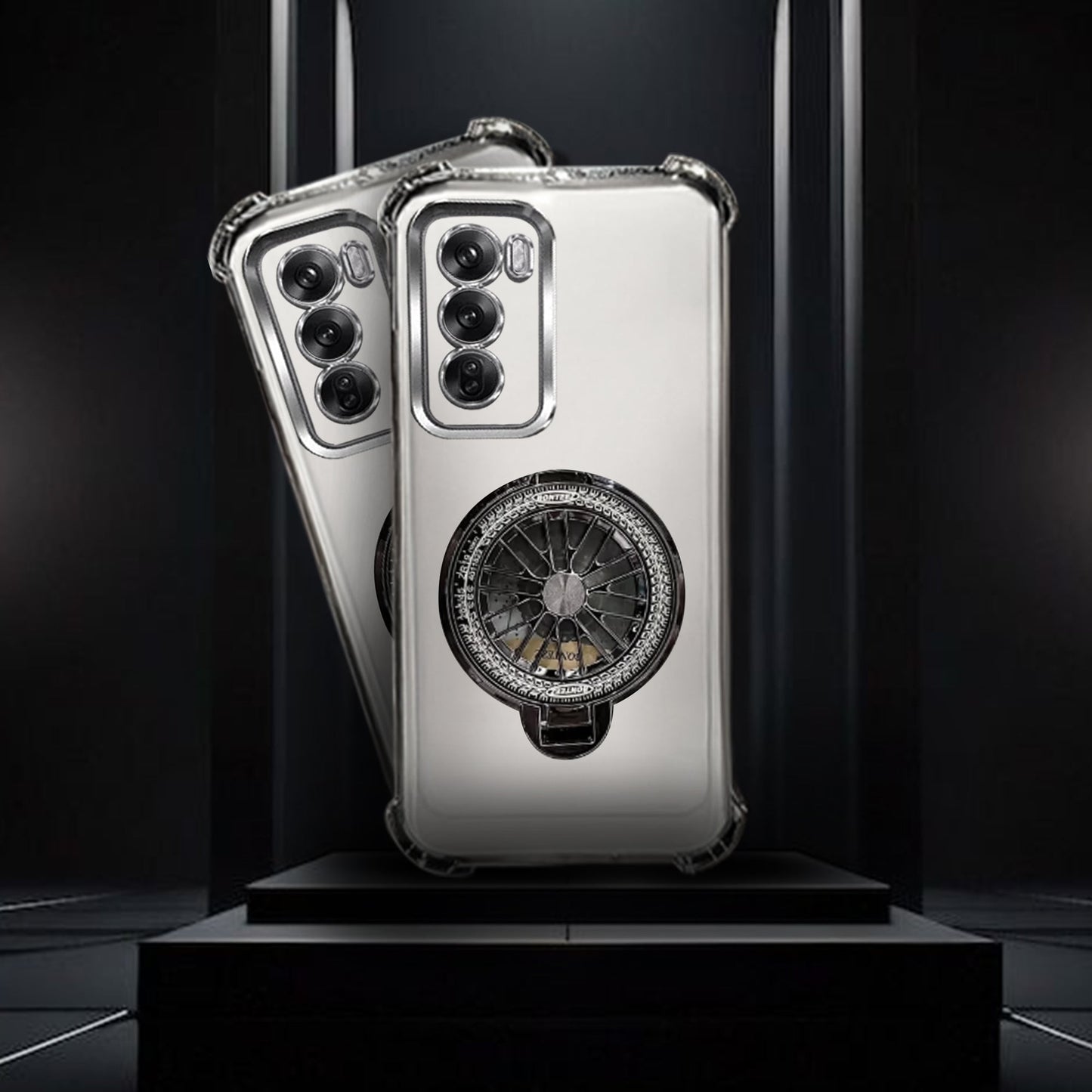 wheel rotating Oppo Reno12 5G transparent case 