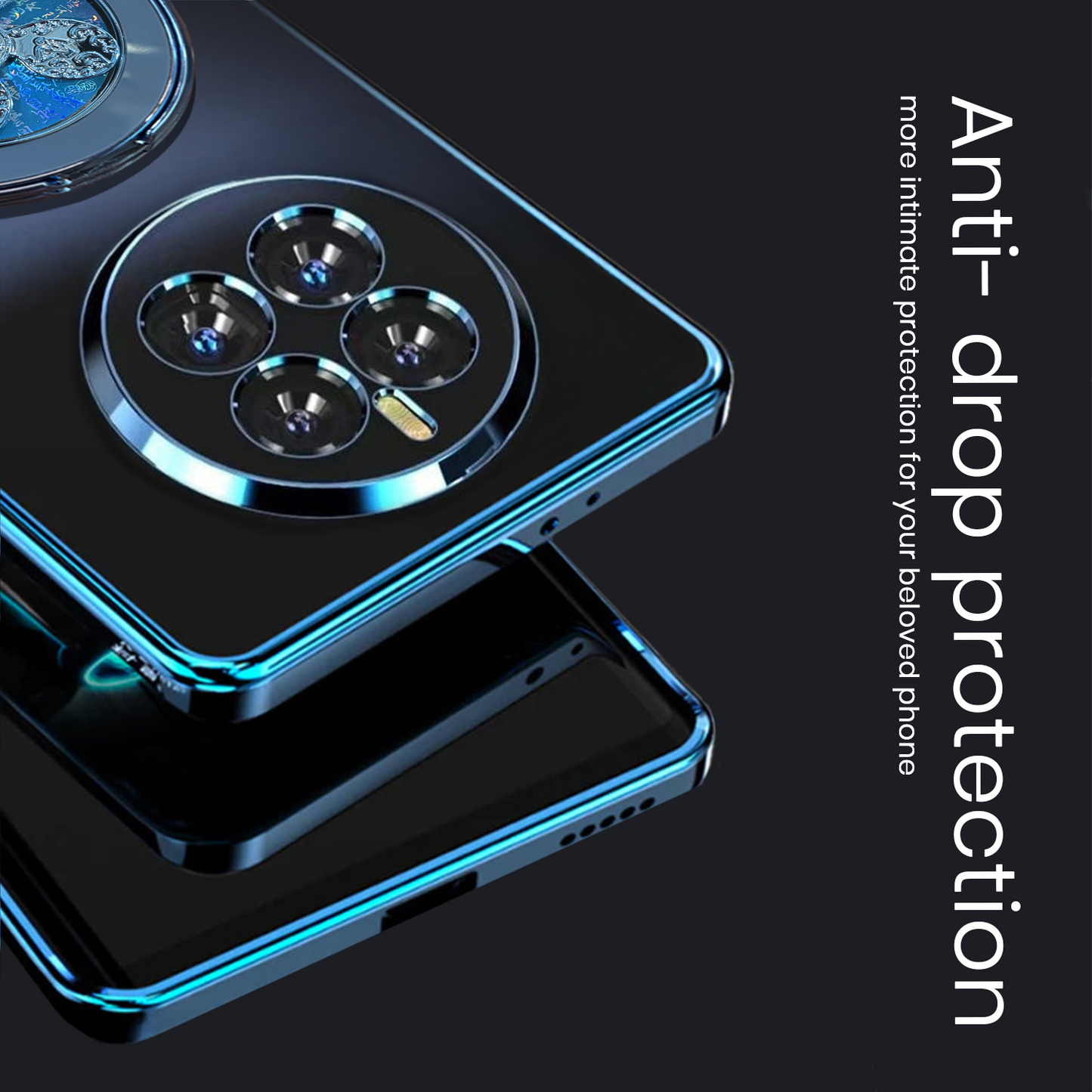 Realme 12 Pro+ 5G Electroplating Reflective Fidget Rotating Back Case