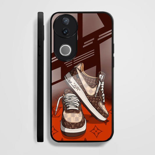 Vivo V50 5G Premium Acrylic Shockproof Glass Back Case (Sneaker Case)