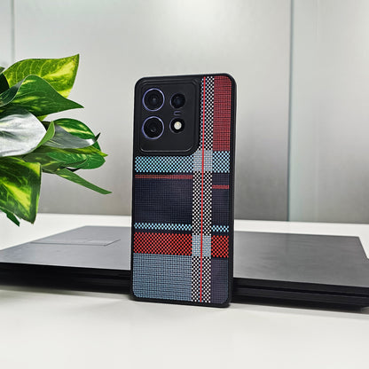 Motorola Edge 50 Pro 5G Luxury Grid Pattern Glass Back Shockproof Case