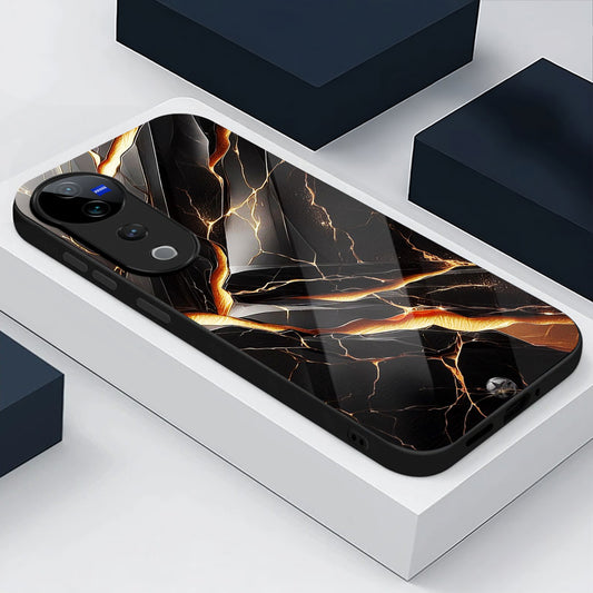 Vivo V40 Pro 5G Premium Acrylic Shockproof Glass Back Case (Galaxy)